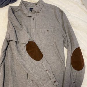 J Crew Flannel w/ Suede Elbow Patches